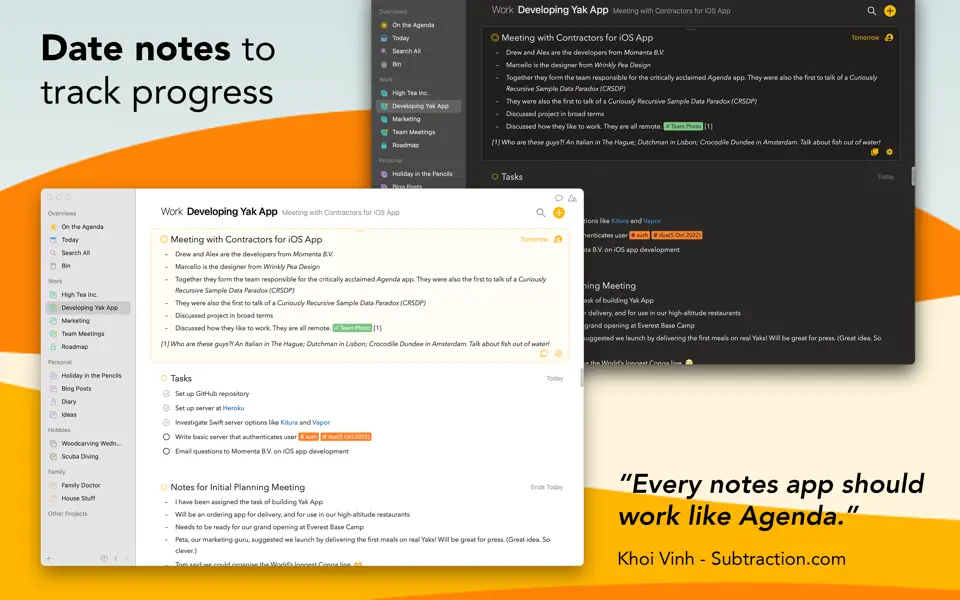 Screenshot 2 of Agenda – Notes meets Calendar 21.1