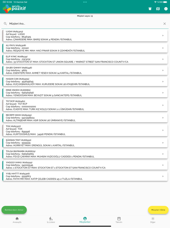 Teknik Servis ve Saha İş Takip