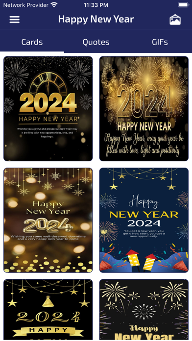 Screenshot #1 pour New Year Wishes & Cards