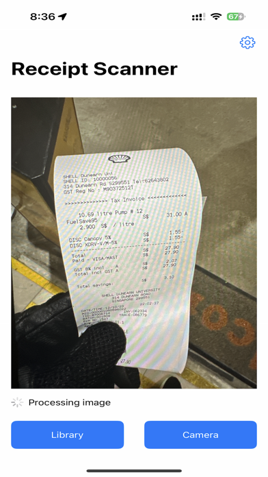 AI Receipt Scanner Screenshot
