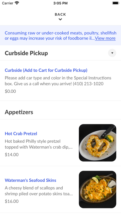 Waterman's Seafood Screenshot