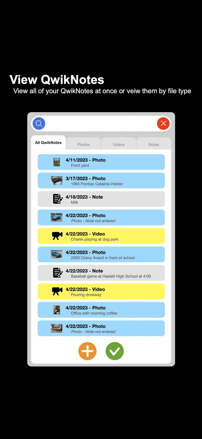QwikNotes for iPhone