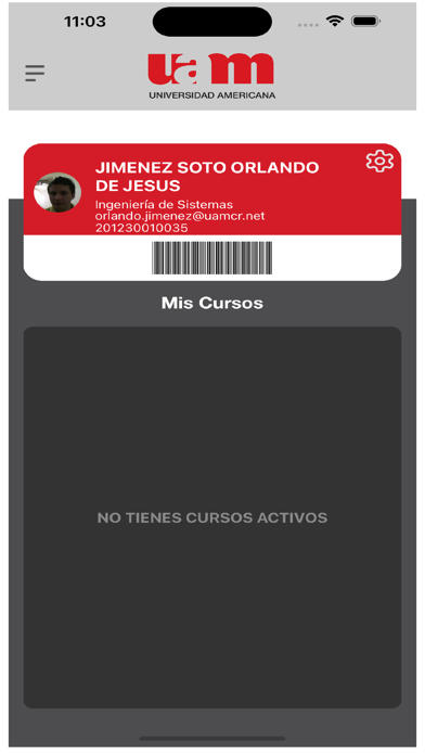 Universidad Americana Screenshot