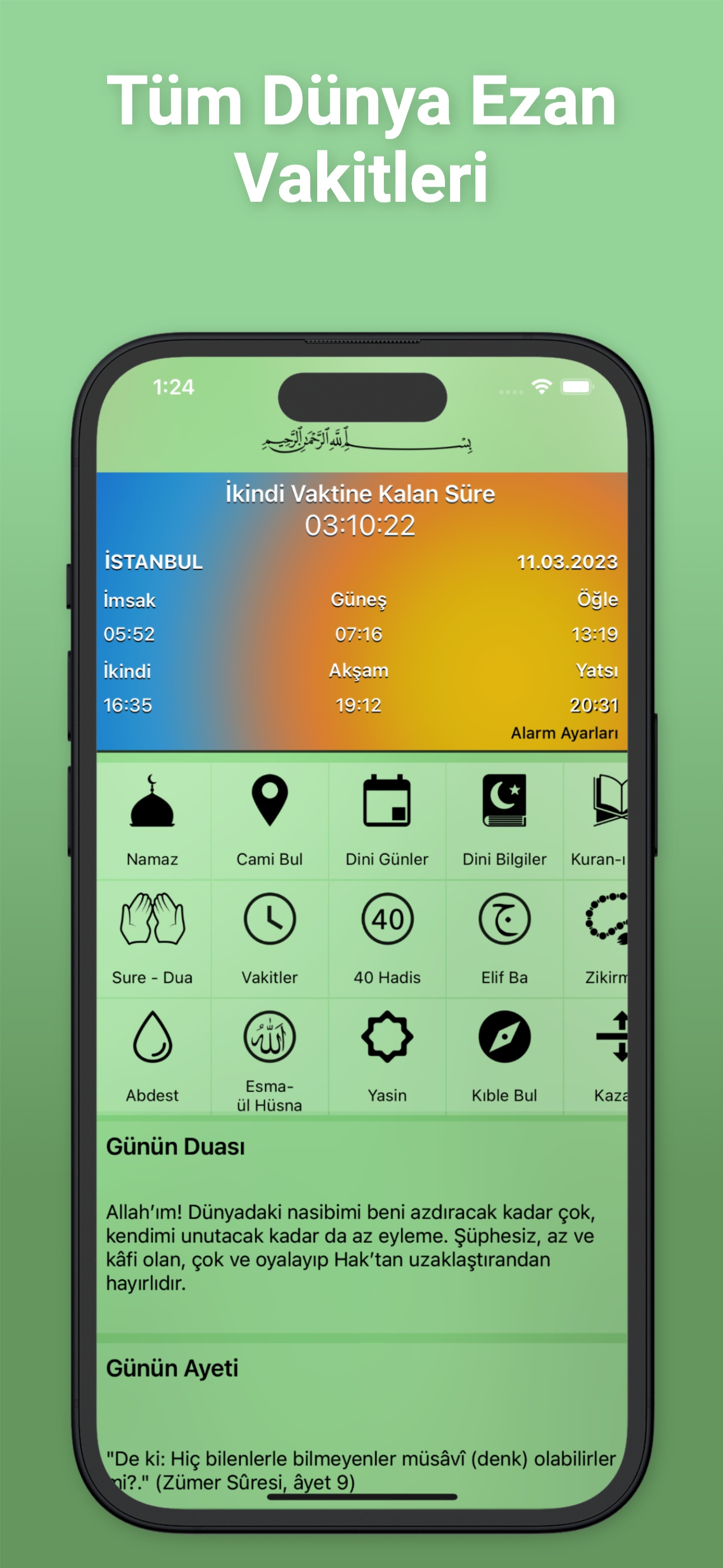 Namaz Vakti - Ezan Saati, Dua