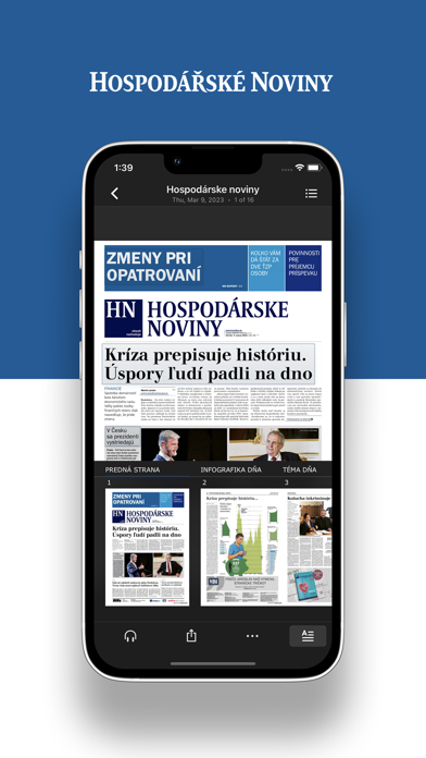 Hospodárske noviny Screenshot