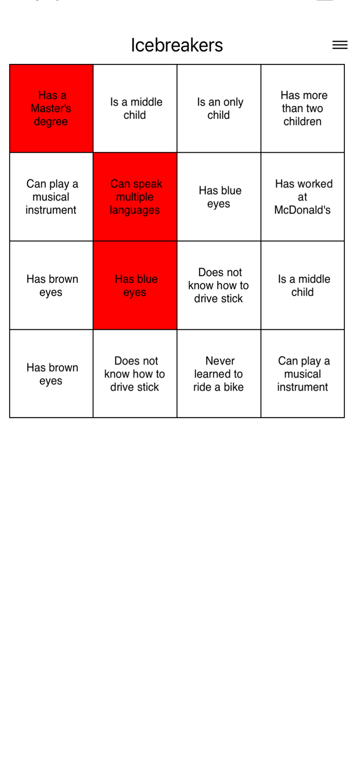 Scavenger Hunt Bingo