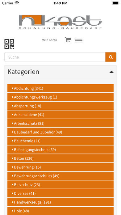 Kast-Webshop Screenshot