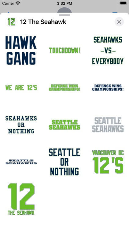 12 the Seahawk Stickers screenshot-3