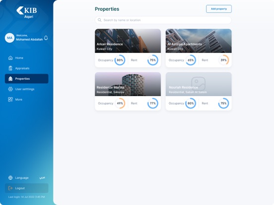 KIB Aqari iPad screenshot 2 - Business app
