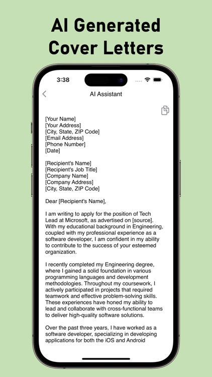 Cover Letter Creator with AI screenshot-3