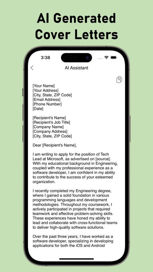 #4. Cover Letter Creator with AI (iOS) 게시자: Nitish Rokade
