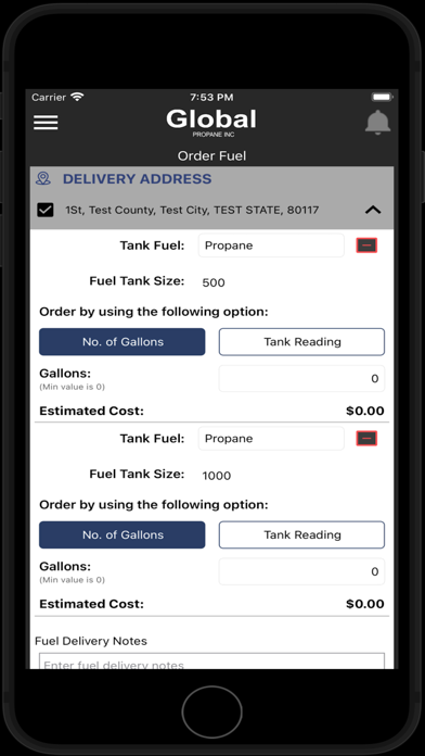 Global Propane Inc. Screenshot