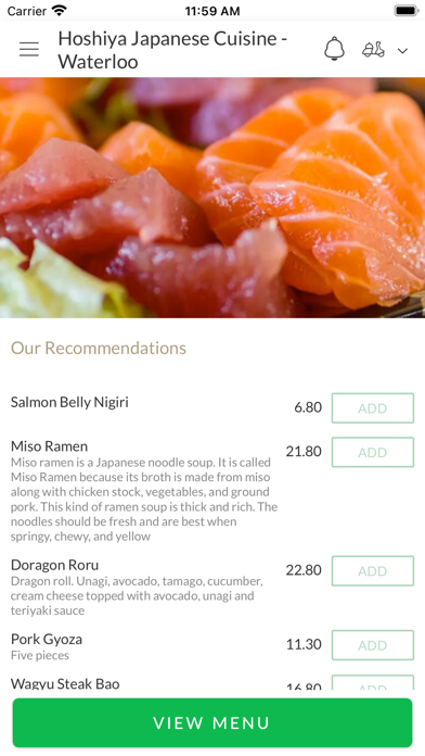 Hoshiya Japanese Cuisine Screenshot