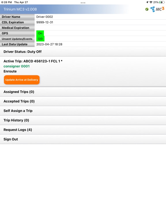 Trinium MC3 iPad screenshot