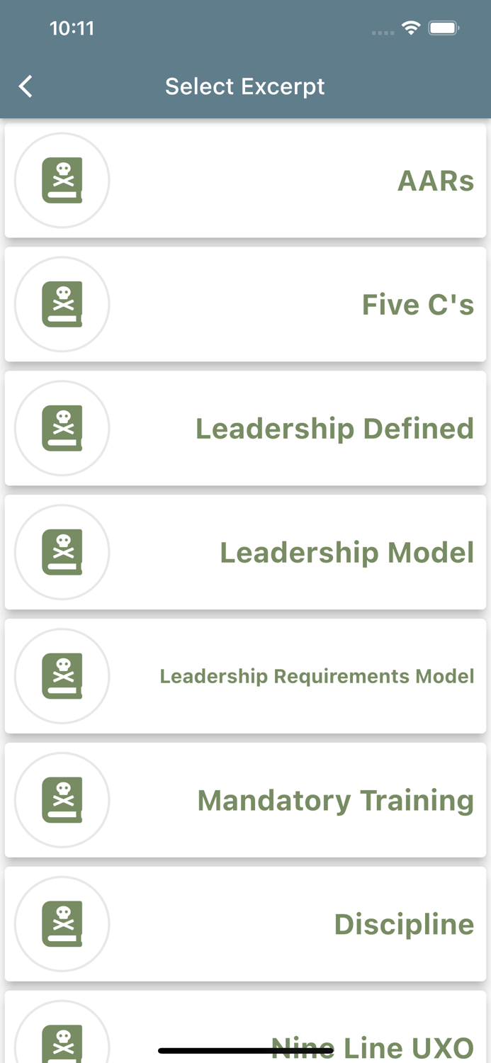 Army Leader Smart Cards