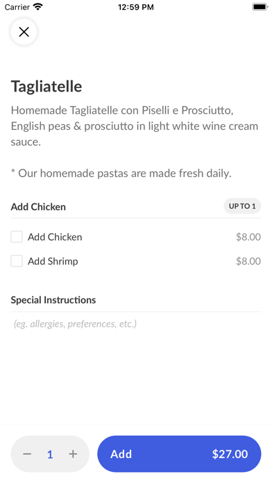 Pace Restaurant Screenshot
