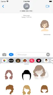 How to cancel & delete various hairstyle stickers 3