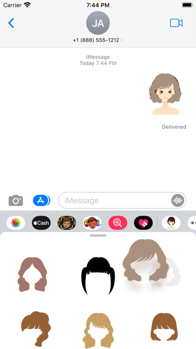 Various hairstyle stickers Screenshot