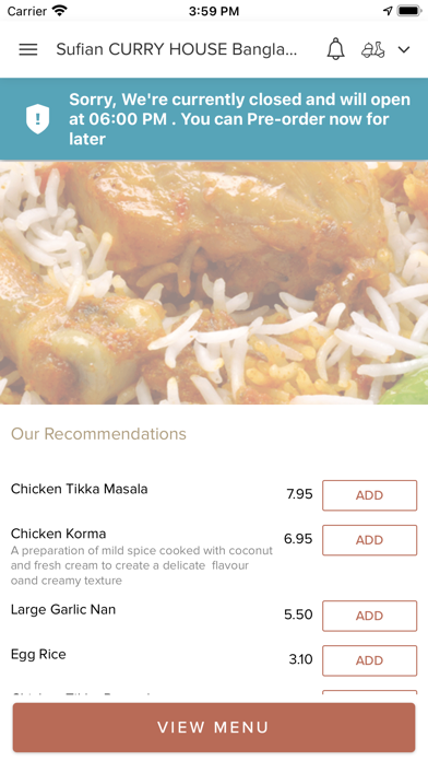 Sufian Curry House Bangladeshi Screenshot