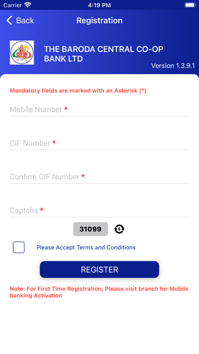 BCCB - Mobile Banking Screenshot