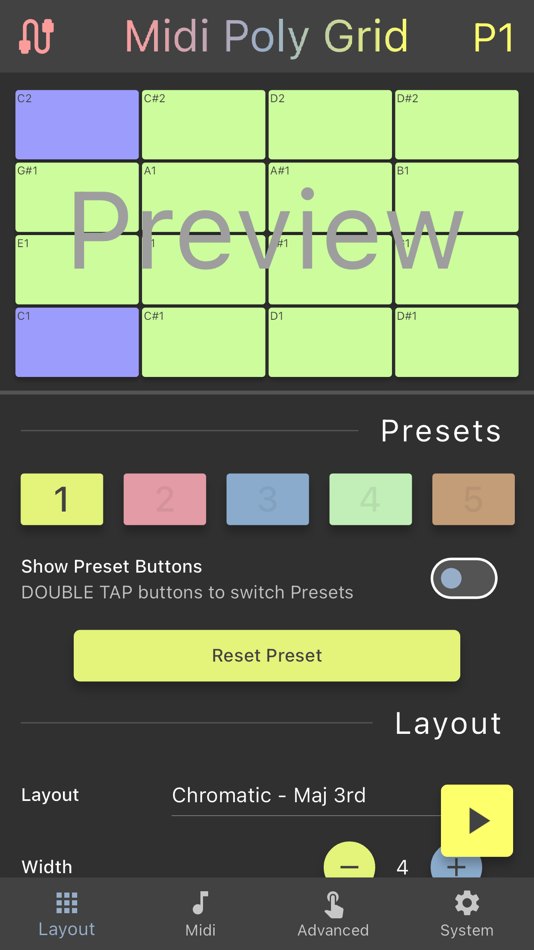 #2. Midi Poly Grid (iOS) 由: Andreas Mueller