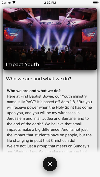 Impact Youth - FBC Bowie Screenshot