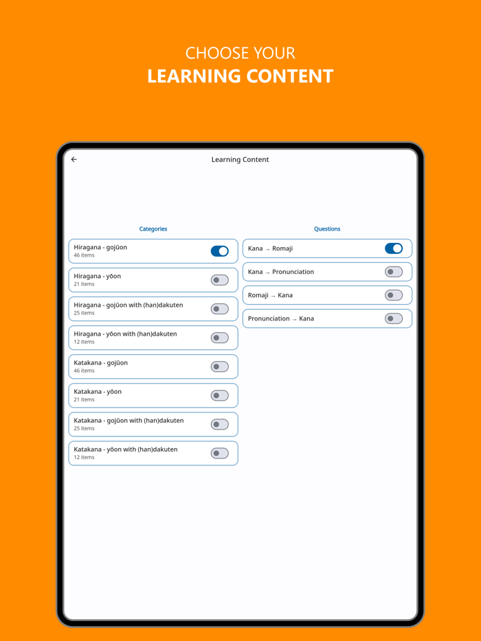Learn Hiragana and Katakana