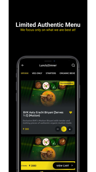 The BVK Biryani - Online Order Screenshot