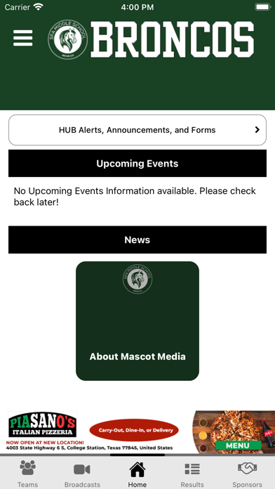 Bryan ISD Athletics Screenshot