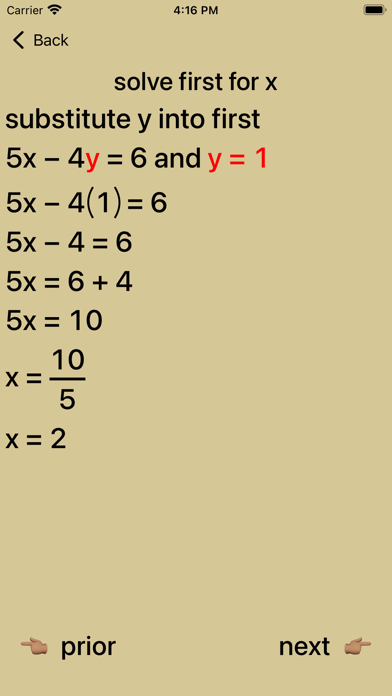 Simultaneous Linear Equations Screenshots