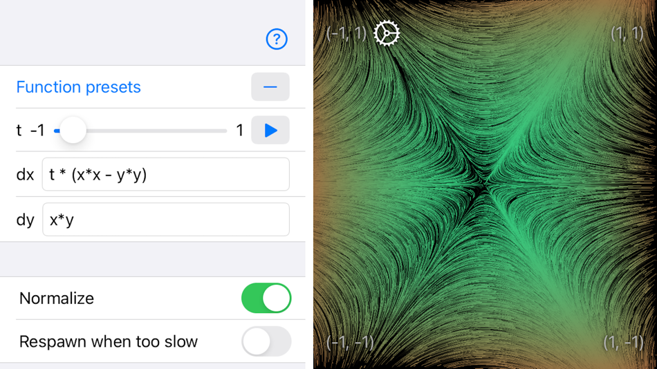 #1. Vector Field: Particle Flow (macOS) Podle: Eliott Morgensztern