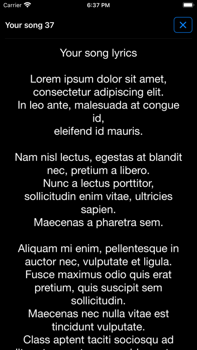 Lyrics Play Screenshot