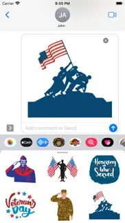 thankful veterans day stickers iphone screenshot 3