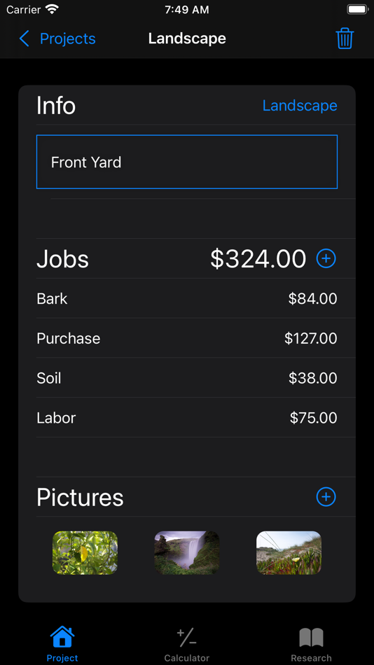 #2. Project Calculator (iOS) By: EasyStreet Apps