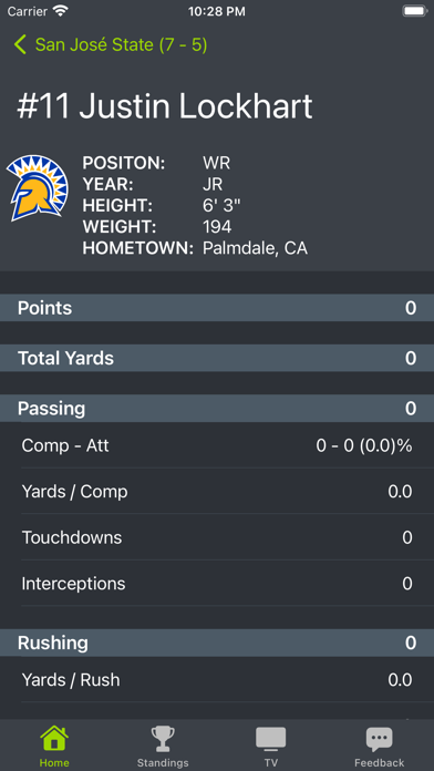 San Jose State Football App Screenshot