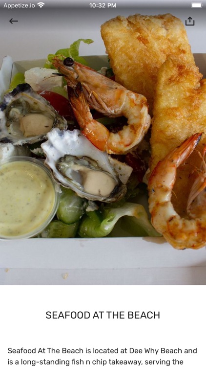 Seafood at the Beach