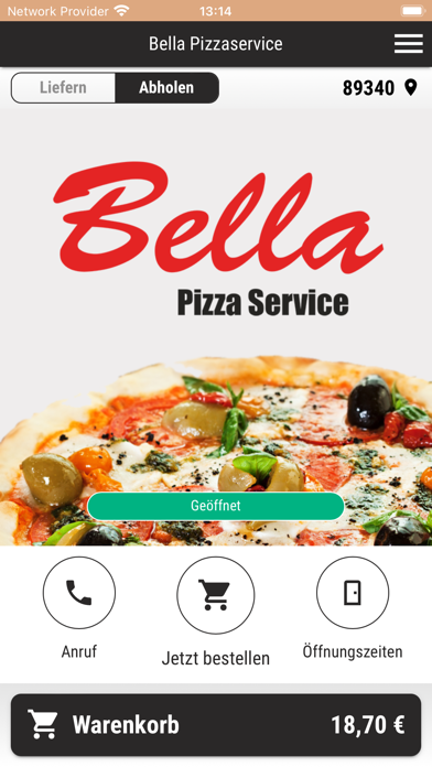 Pizzaservice Bella Screenshot