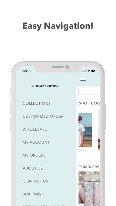 JW Creative Printing Screenshot