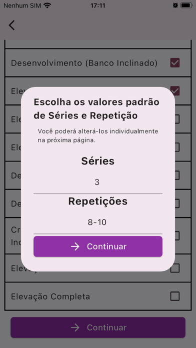 Criar Treino Musculação Screenshot
