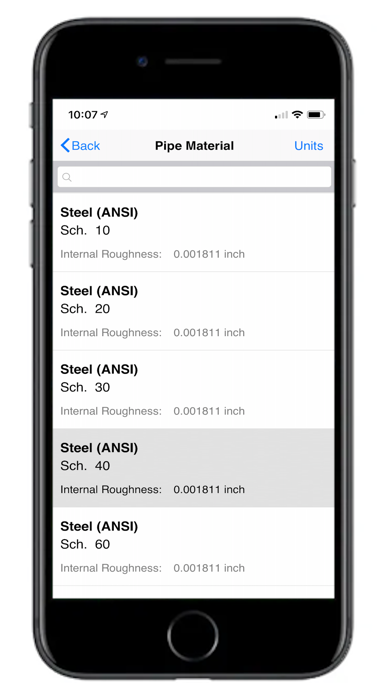 Pipe Flow Liquid Pressure Drop Screenshot