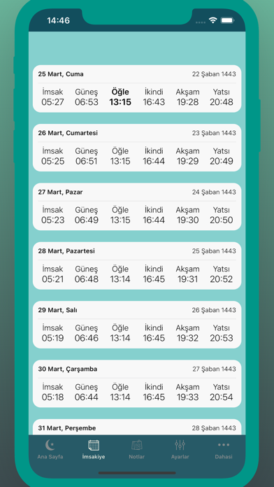İmsakiye: Ramazan 2024 Screenshot