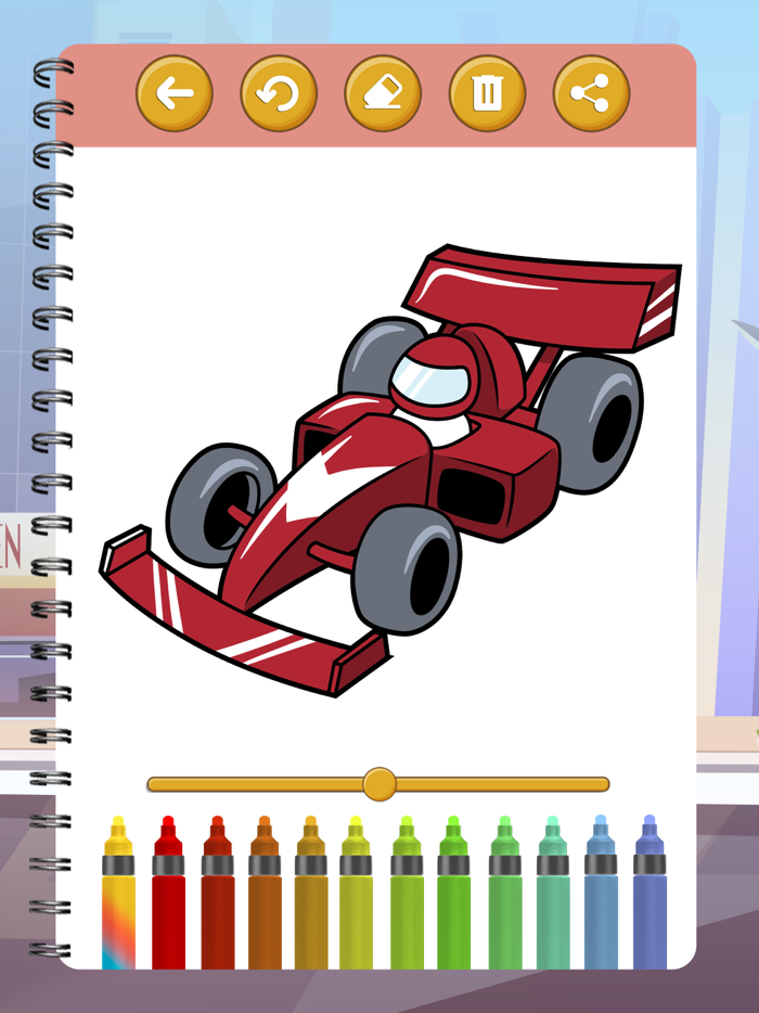 Cute Cars Coloring Book