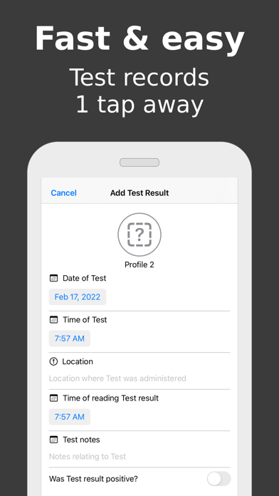 Rapid At-home Test Tracker Screenshot
