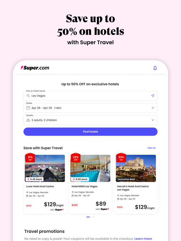 Screenshot #6 pour Super.com - Travel, Save, Earn