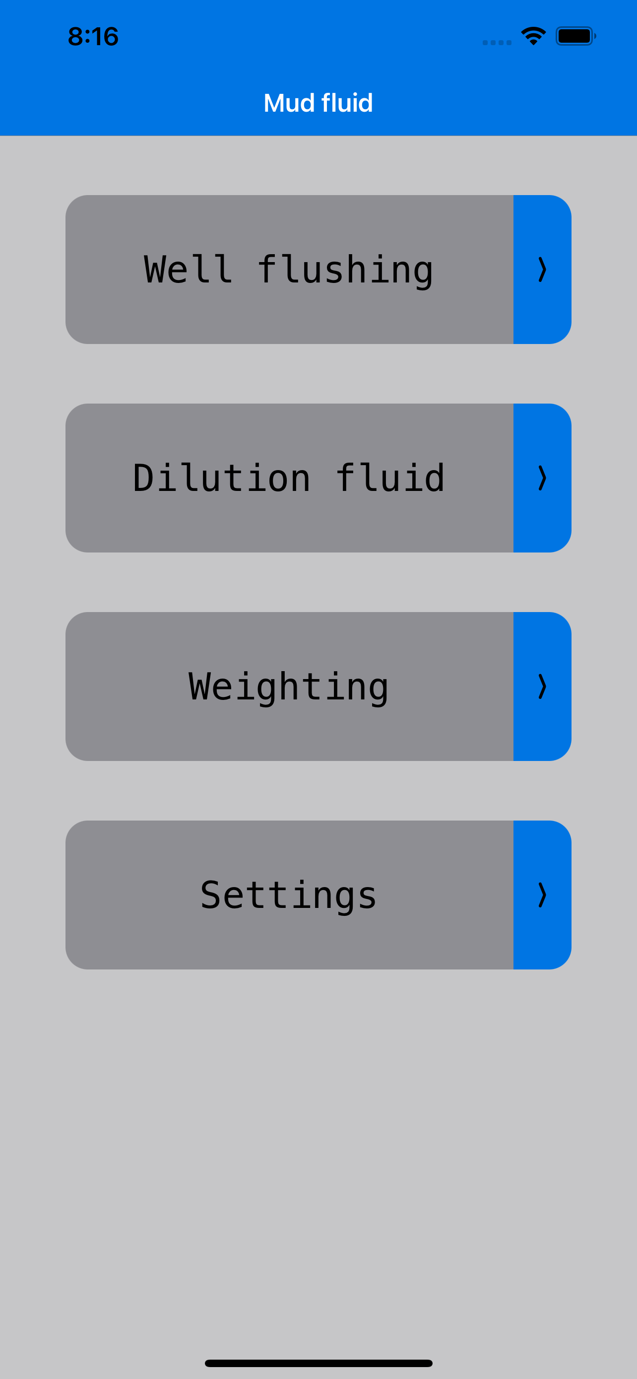 Mud fluid