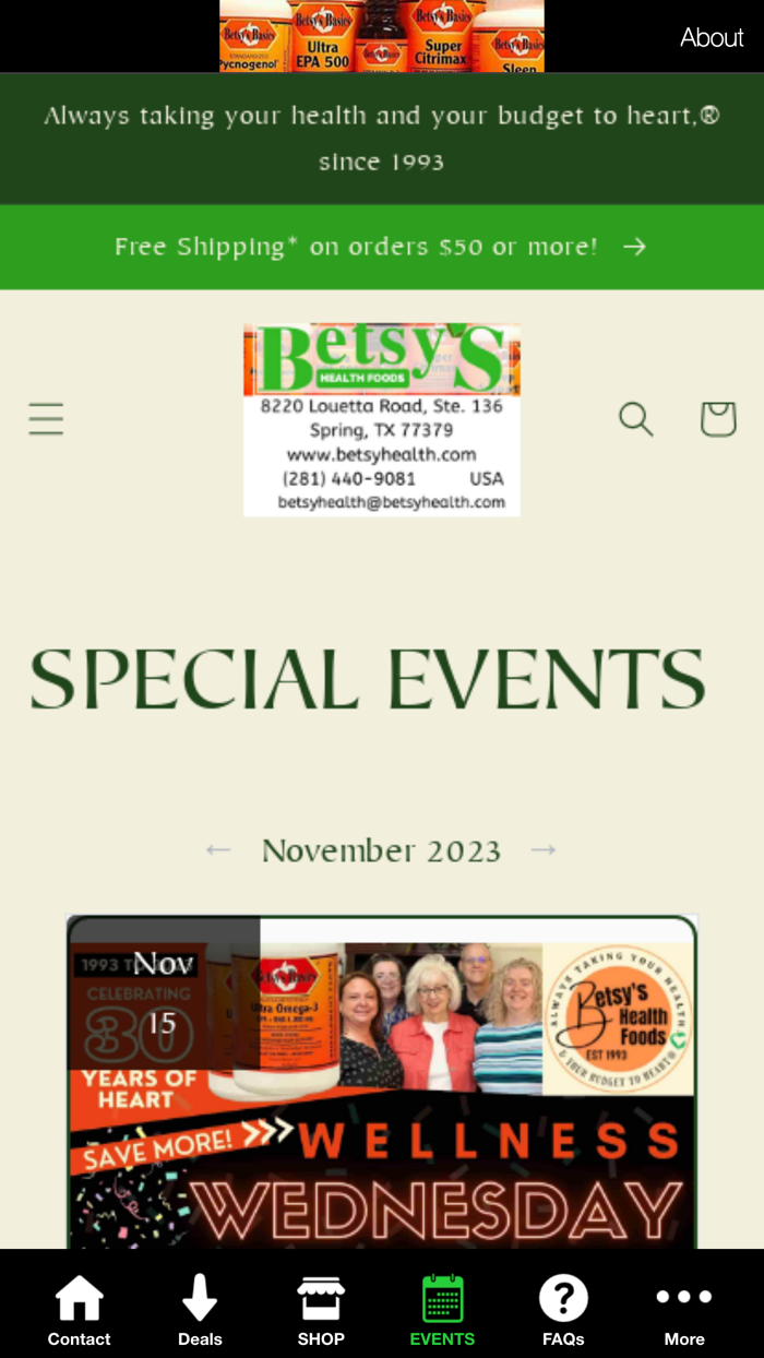 Betsys Health Foods Inc.