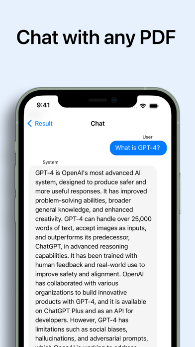 Brief: AI Chat PDF & Summary Screenshot