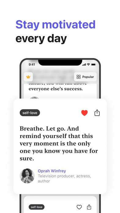 Motivation & Daily Quotes App Screenshot