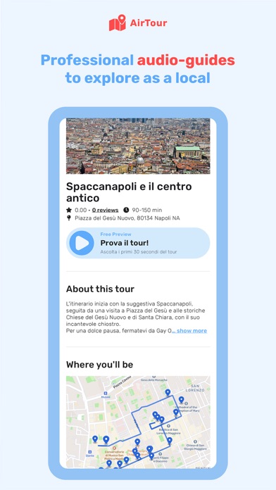 AirTour: walking audio tours Screenshot