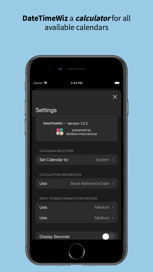 #1. DateTimeWiz (macOS) 由: Wilfried Bernard